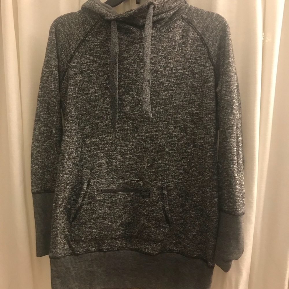 Cowl Neck Gray Hoodie